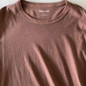 Madewell Men’s long sleeve soft brown cotton t